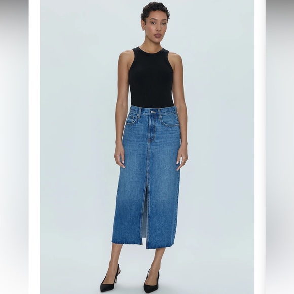 Pistola Alice denim midi skirt - Picture 2 of 8